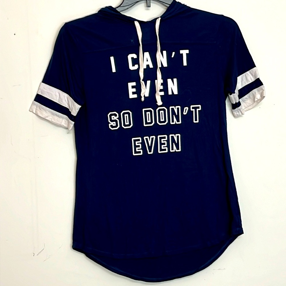 πJerry Leigh blue & white jersey hoodie I canβt even so donβt even unisex size S